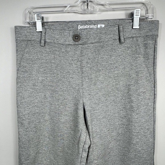 Betabrand Gray Bootcut Pants Size M LONG Pull On Ponte Stretch Yoga - Picture 3 of 10